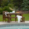 Ravenscroft 4pc Extendable Acacia Wood Outdoor Dining Set - Saracina Home - 3 of 4
