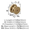 Amerock Ravino Cabinet, Drawer, or Furniture Knob, 1-1/4 inch (32mm) Diameter - 3 of 4