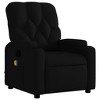 VidaXL Massage Recliner Chair Black Fabric - 3 of 4