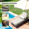 Outdoor Chaise Lounge with Side Table Set, Adjustable Outdoor Chaise Lounge Chair with 5 Adjustable Positions, Patio Chaise Lounge Chair with Cushion - 4 of 4