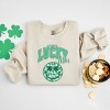 Simply Sage Market S.W.Smiley Lucky Vibes Smiley Sweatshirt - M - Dust - 3 of 4
