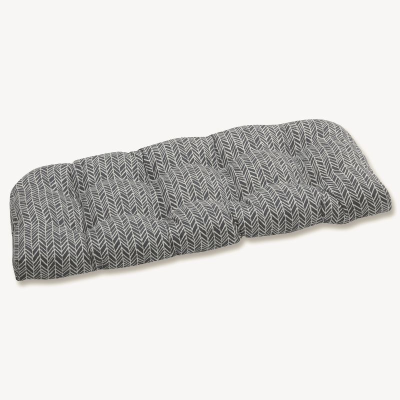 Outdoor/Indoor Herringbone Wicker Loveseat Cushion - Pillow Perfect, 1 of 4