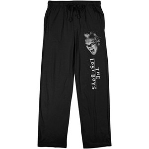 Lost Boys David and Logo Men's Black Sleep Pajama Pants - 1 of 4