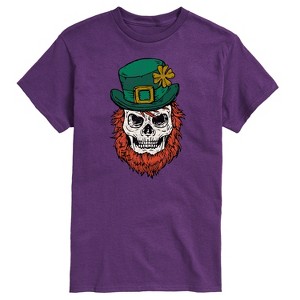 Men's - Instant Message - Leprechaun Skull Short Sleeve Graphic T-Shirt - 1 of 4