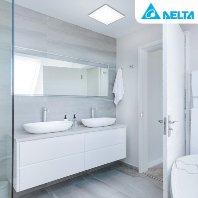 Delta Breez White LED Exhaust Fan with Adjustable Color Temperature