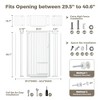 GOTGELIF Pet Gate 70.98" Extra Tall 29.5-40.6" Wide Auto Close Pressure Mount Gate - Adjustable Cat Door - 3 of 4