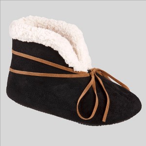 Isotoner Women's Rory recycled Microsuede Bootie Slippers - 1 of 4