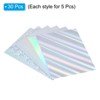 Unique Bargains Scrapbook Poster Reflective Metallic Mirror Holographic Cardstocks 30 Pcs - 3 of 4