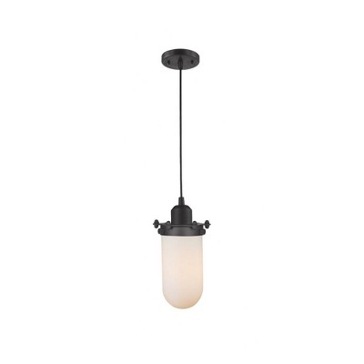 Centri - 1 Light Cord Hung Mini Pendant In Industrial Style-10 Inches Tall and 4.5 Inches Wide