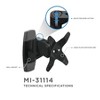 Mount-It! Full Motion Premium Single Monitor Wall Mount Arm | Quick-Release Modular Mounting Bracket for VESA 75 and 100 mm Pattern | Black - 2 of 4