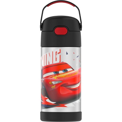 Thermos 12oz FUNtainer Water Bottle with Bail Handle - Black Cars