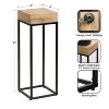 Kate and Laurel Karlsen Wood and Metal Drink Table, 8x8x23, Natural - 2 of 4