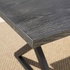 Vynxaria Patio Benches - 63" Modern Industrial Dining Bench with Gray/Black Finish - 3 of 4