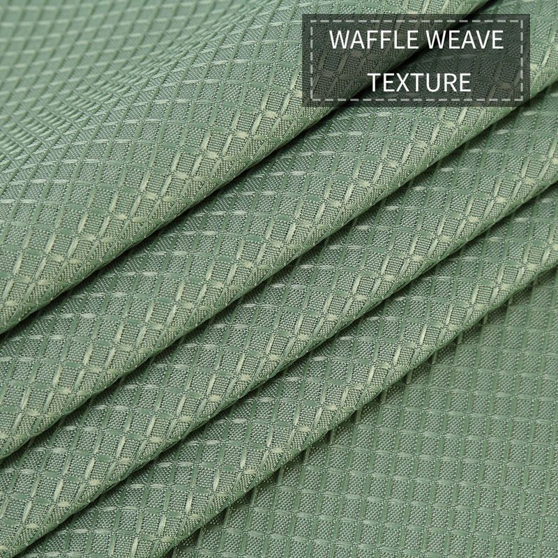 Waffle Fabric Shower Curtain for Bathroom, 4 of 6
