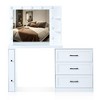 YOOCOZZ Vanity Table with Adjustable LED Hollywood Mirror, Large Storage Capacity and Free Installation - White - 2 of 4