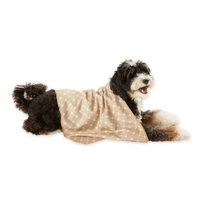 Bone Dry Microfiber Trellis Printed Pet Towel 3 Piece Set, Taupe