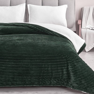 Cozy Corduroy Plush with Shearling Reverse Bed Blanket - Isla Jade