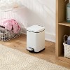 4L Step Trash Can Stainless Steel White - Brightroom™ - 2 of 3