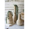 Hand-Carved Tall Wooden Bottles, Natural Finish, 18.5" Height Decorative Vases, Set of Three by Kalalou - 2 of 3