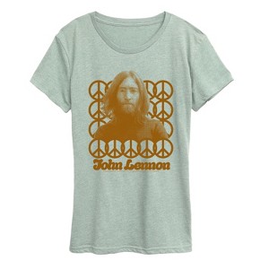Women's - John Lennon - Lennon Peace Portrait Short Sleeve Graphic T-Shirt - 1 of 3