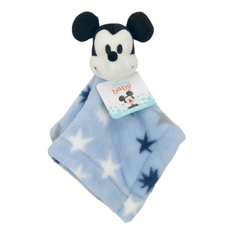 Lambs &#38; Ivy Disney Baby Mickey Mouse Plush Security Blanket - Blue, 4 of 5