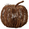 The Lakeside Collection Rattan Lighted Pumpkin - Harvest Halloween Decor for Tabletops, Mantles - 4 of 4