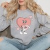 Simply Sage Market Women's Graphic Sweatshirt Be Mine Heart Cartoon - 2 of 4