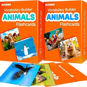 QUOKKA Flash Cards for Toddlers - Speech Therapy Toys - Vocabulary Builder for Kids - 1 of 4