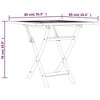 vidaXL Folding Patio Table, 33.5"x33.5"x29.9" Solid Teak Wood - 3 of 4