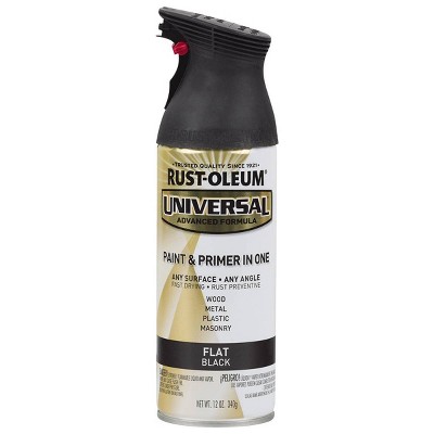Rust-Oleum 12oz Universal Flat Spray Paint Black