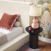 Cassandra Glass Flared Side Table Midnight Blue 13"W x 13"D x 15"H - 2 of 4