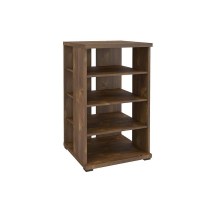Jasper Audio Tower Truffle - Nexera: Media Storage Racks & Carts, 4 Adjustable Shelves