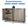 Buffet Cabinet with Storage, 55" Large Accent Sideboard Modern Credenza with 4 Doors and Shelves - 2 of 4