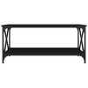 vidaXL Coffee Table Black Engineered wood 39.4x19.7x17.7 in - 4 of 4
