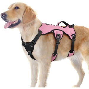 rabbitgoo Escape Proof Dog Harness Large Dogs, Soft Padded Full Body Pet Harness, Reflective Adjustable No Pull, Light Pink, L - 1 of 1