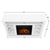 Belford 56" Electric Fireplace TV Stand in White by Real Flame - 3 of 4