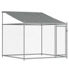 Dog Cage Grey Galvanized steel 6.6 x 6.6 x 6.6 ft Durable vidaXL - 2 of 4