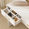 Vanity Desk with Mirror and Lights, Makeup Vanity with 3 Drawers and Storage Shelves Dressing Table - 3 of 4