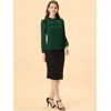 INSPIRE CHIC Women's Swiss Dots Long Sleeve Ruffled Work Office Chiffon Blouse - 3 of 4