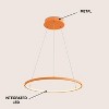 JONATHAN Y Brice Modern Contemporary Metal Round Dimmable Integrated LED Pendant - 4 of 4
