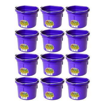 Homz 17-Gallon Indoor Outdoor Storage Bucket with Rope Handles for Sports  Equipment, Party Cooler, Gardening, Toys and Laundry, Orchid Purple (4 Pack)