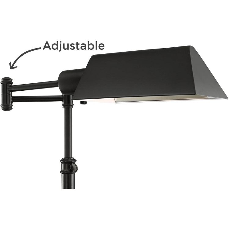 Regency Hill Jenson Traditional 54" Tall Pharmacy Floor Lamp with Smart Socket Dark Bronze Adjustable Swing Arm for Living Room Reading House, 3 of 9