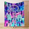 Lomsoe Flannel Blanket, Soft, Warm, and Vibrant Starry Sky Design with Feathers and Beads, Perfect for Naps, Camping, Travel. - 4 of 4