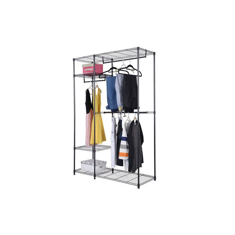 Costway 48''x18''x71'' Closet Organizer Garment Rack Portable Clothes Hanger Home Shelf, 5 of 11