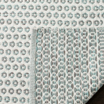 Ivory Slate Handwoven Flatweave Cotton-Wool Runner Rug 2'3" x 7'