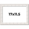 PosterPalooza | Sculpted White Picture Frame - UV Acrylic, Backing Board, Hanging Hardware Included - 2 of 4