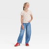 Girls' Barrel Leg Jeans - Cat & Jack™ Medium Wash - 3 of 3