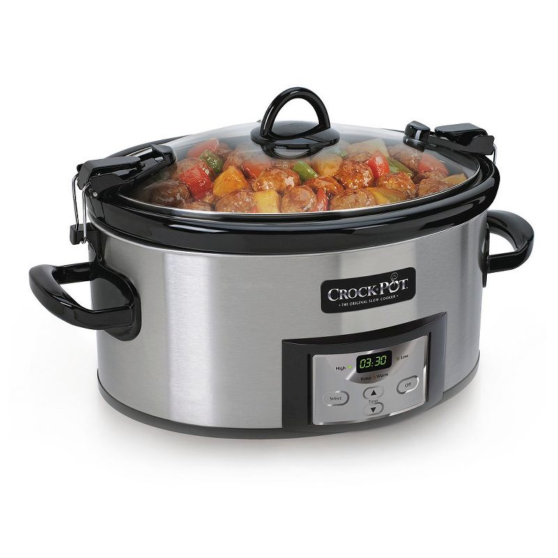 Crock-Pot 6qt Programmable Cook &#38; Carry Slow Cooker Silver SCCPVL610T, 2 of 9