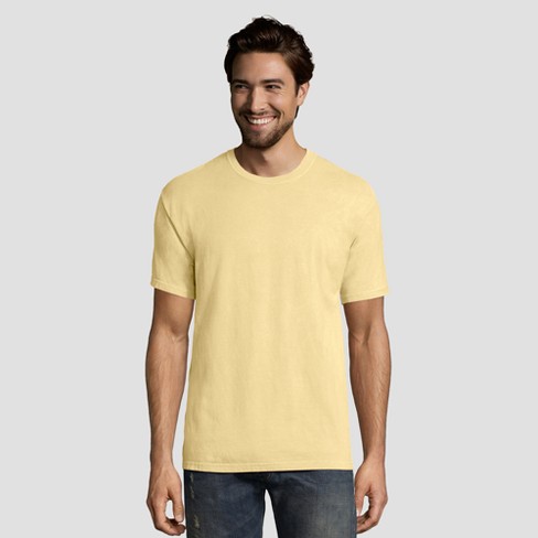 Hanes 1901 Men's Big & Tall Short Sleeve T-Shirt - Yellow 3XL