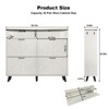 Shoe Storage Cabinet, Farmhouse Shoe Organizer with 4 Flip Drawers and Open Storage, Freestanding Narrow Shoe Rack Cabinet for Entryway, Hallway - 2 of 4